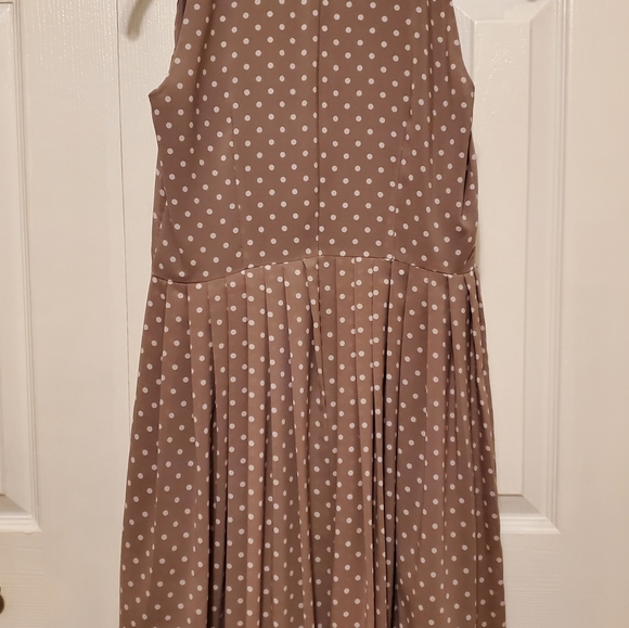 J.Crew Taupe Polka-dot Party Dress - Picture 2 of 5